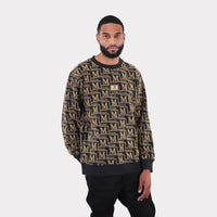 MDB Couture Men's French Terry Monogram Crewneck Sweatshirt