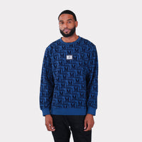 MDB Couture Men's French Terry Monogram Crewneck Sweatshirt