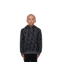 MDB Couture Kid's Monogram Woven Hoodie Sweatshirt