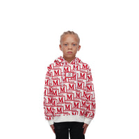 MDB Couture Kid's Monogram Woven Hoodie Sweatshirt