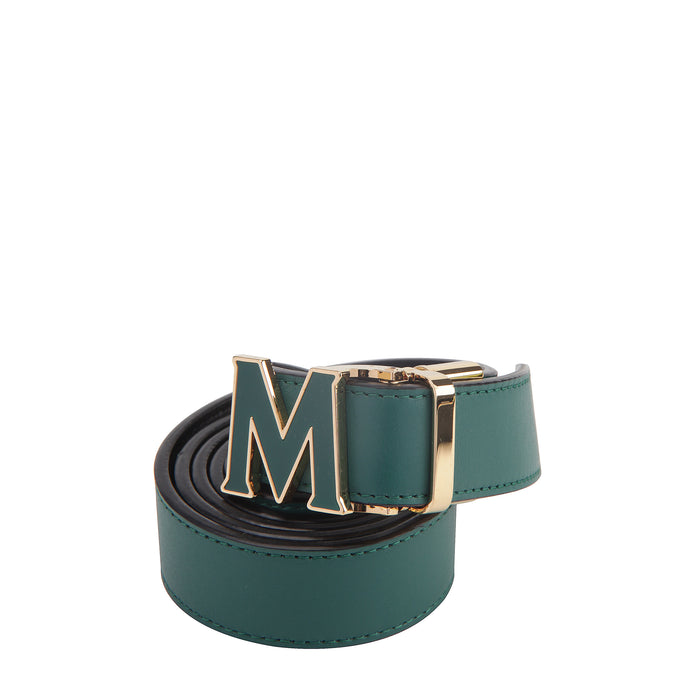 MCM Claus Enamel M Reversible Belt 1.2" In Leather