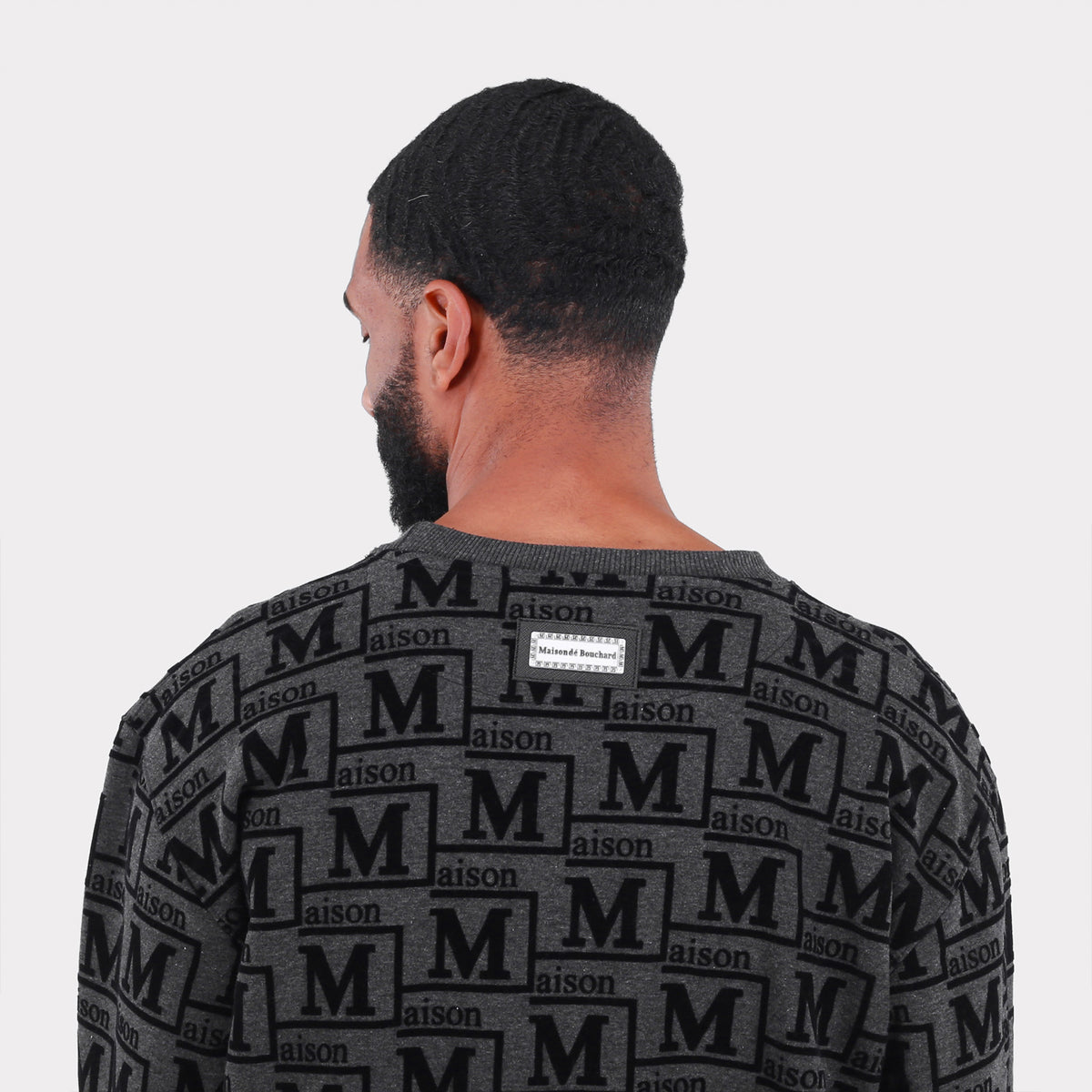 MDB Couture Men's French Terry Monogram Crewneck Sweatshirt