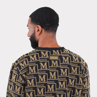 MDB Couture Men's French Terry Monogram Crewneck Sweatshirt