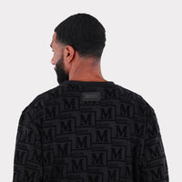 MDB Couture Men's French Terry Monogram Crewneck Sweatshirt