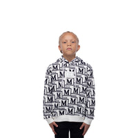 MDB Couture Kid's Monogram Woven Hoodie Sweatshirt