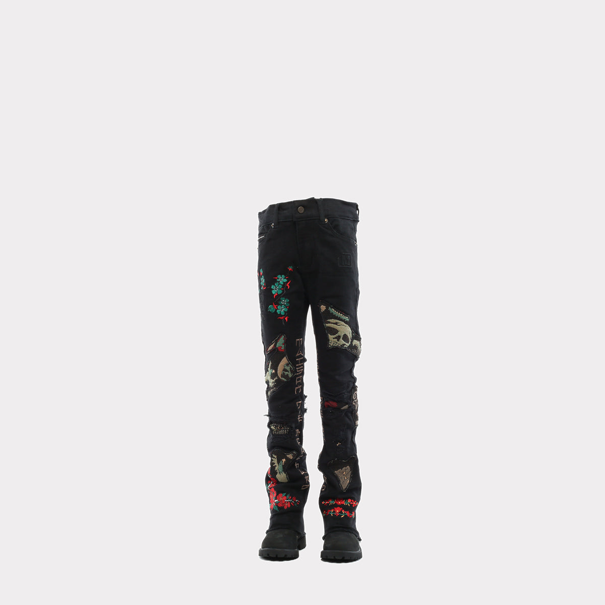 MDB Couture Kids Gallery Threads Stacked Denim Jean - Black Theme