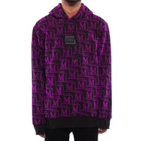 MDB Couture Men's Monogram Woven Hoodie Sweatshirt