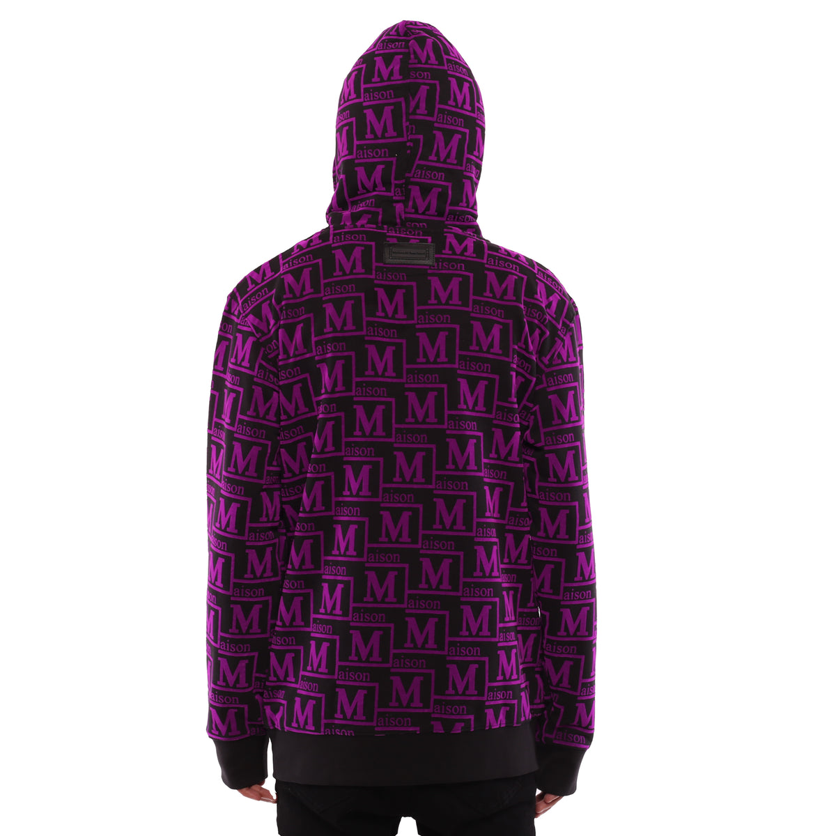 MDB Couture Men's Monogram Woven Hoodie Sweatshirt