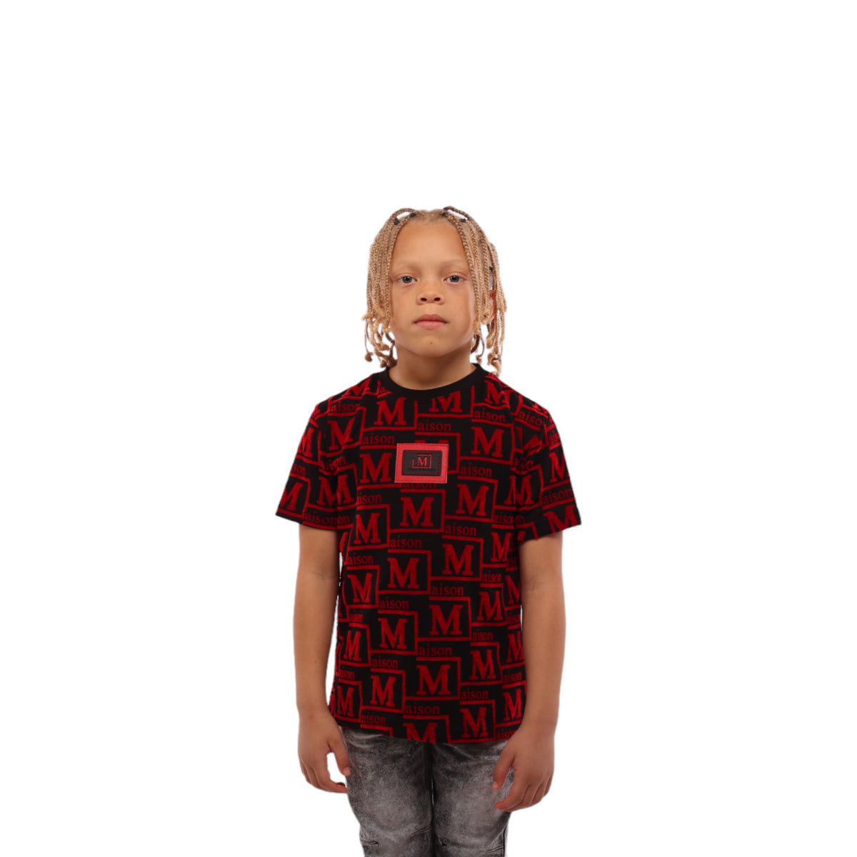 MDB Couture Kid's Monogram Woven T-Shirt