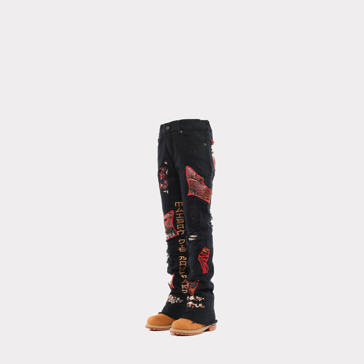 MDB Couture Kids Gallery Threads Stacked Denim Jeans - Red Theme