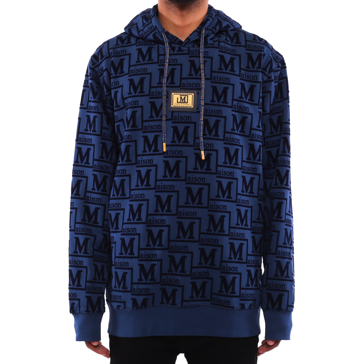 MDB Couture Men's Monogram French Terry Hoodie Sweatshirt