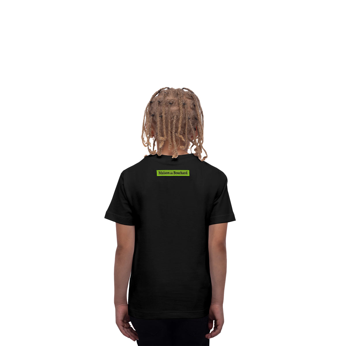 MDB Brand Kid's Classic M Embroidered Logo Tee - Black w/ Neon Logo