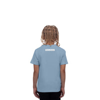 MDB Brand Kid's Classic M Embroidered Logo Tee - Cool Tone Color