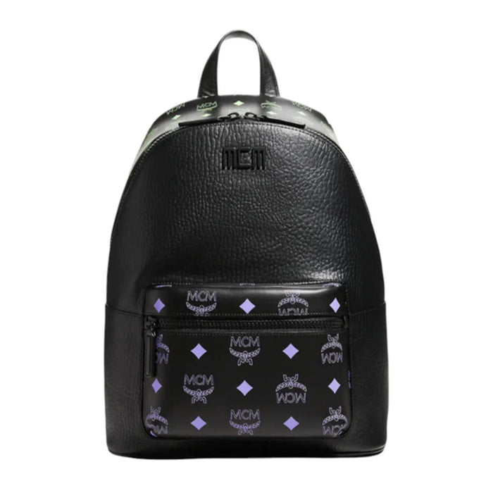 MCM Stark Splash Logo Leather Backpack