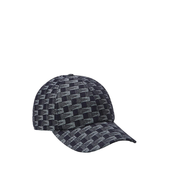 Bally Men's Printed Denim Baseball Cap