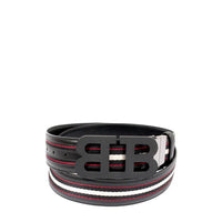 Bally Men's B Mirror 40mm Fabric & Leather Belt