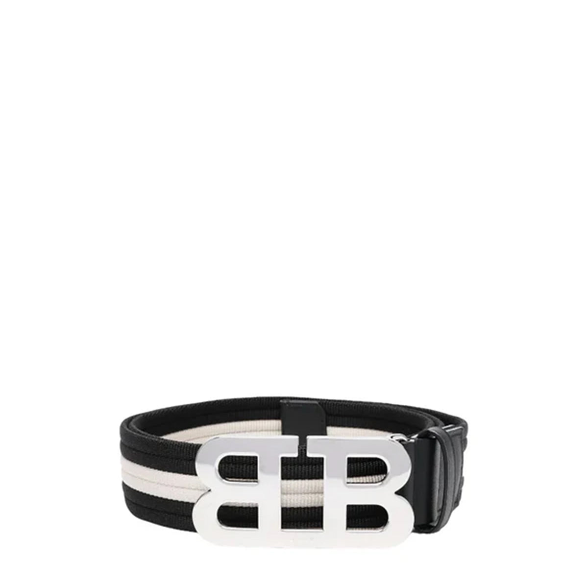 Bally Men's Mirror B Logo Striped Belt