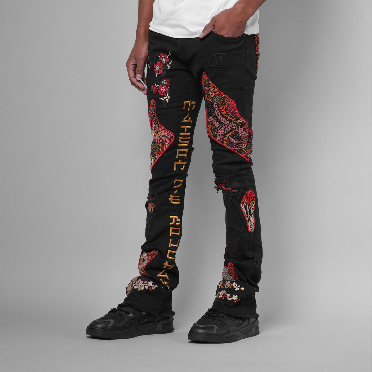 MDB Couture Men's Gallery Threads Stacked Jeans