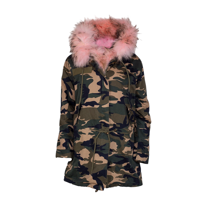 MDB Couture Women's Fur Lined Parka Coat