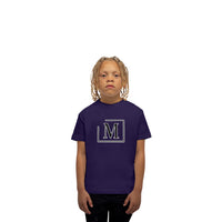 MDB Brand Kid's Classic M Embroidered Logo Tee - Cool Tone Color