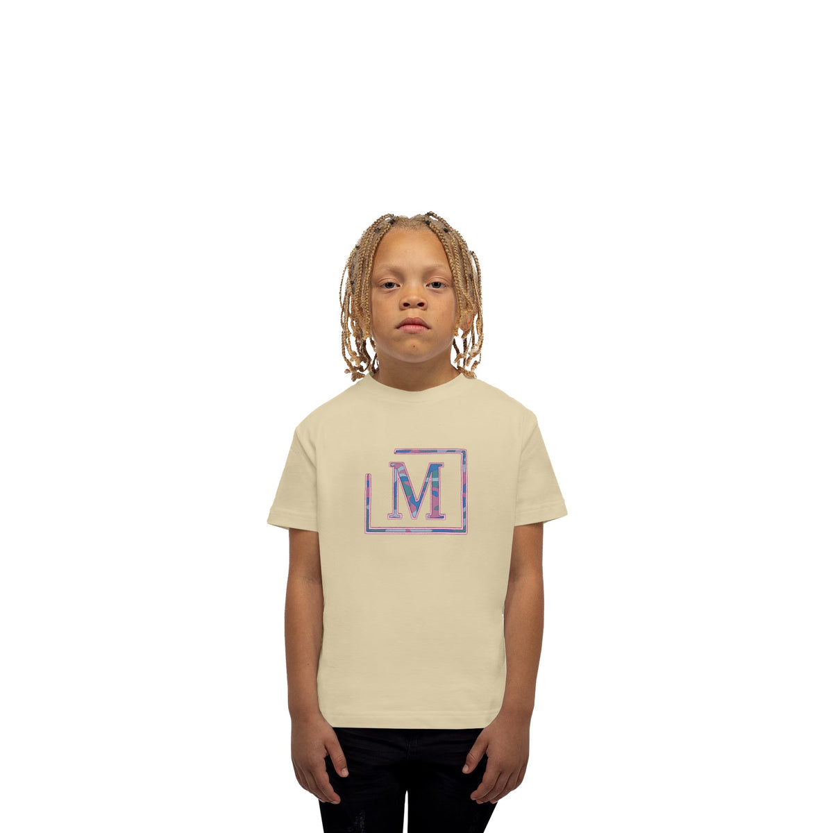 MDB Brand Kid's M Embroidered Camouflage T-Shirt