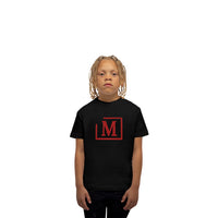 MDB Brand Kid's Classic M Embroidered Logo Tee - Black w/ Unicolor Logo