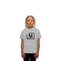 MDB Brand Kid's Classic M Embroidered Logo Tee - Cool Tone Color