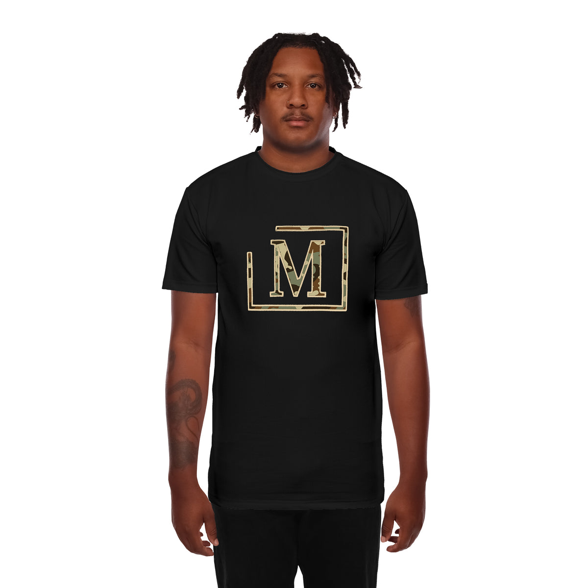 MDB Brand Men's Classic "M" Camouflage Embroidered T-Shirt