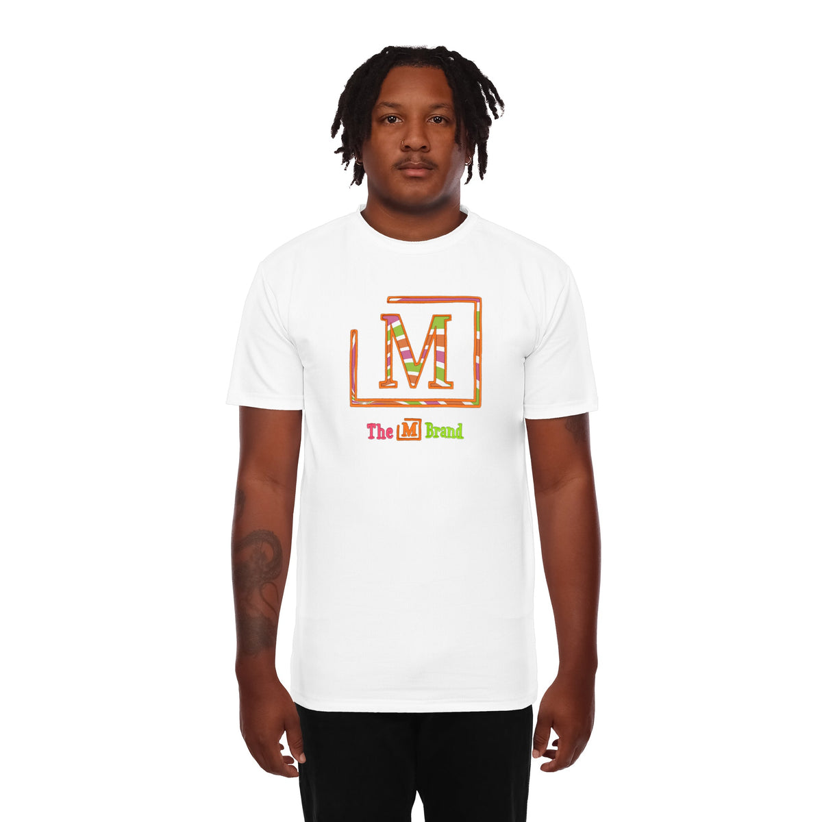 MDB Brand Men's Classic "M" Swirl Embroidered Logo T-Shirt