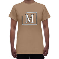 MDB Brand Women's Classic M Embroidered Logo Tee - Neutral Colors