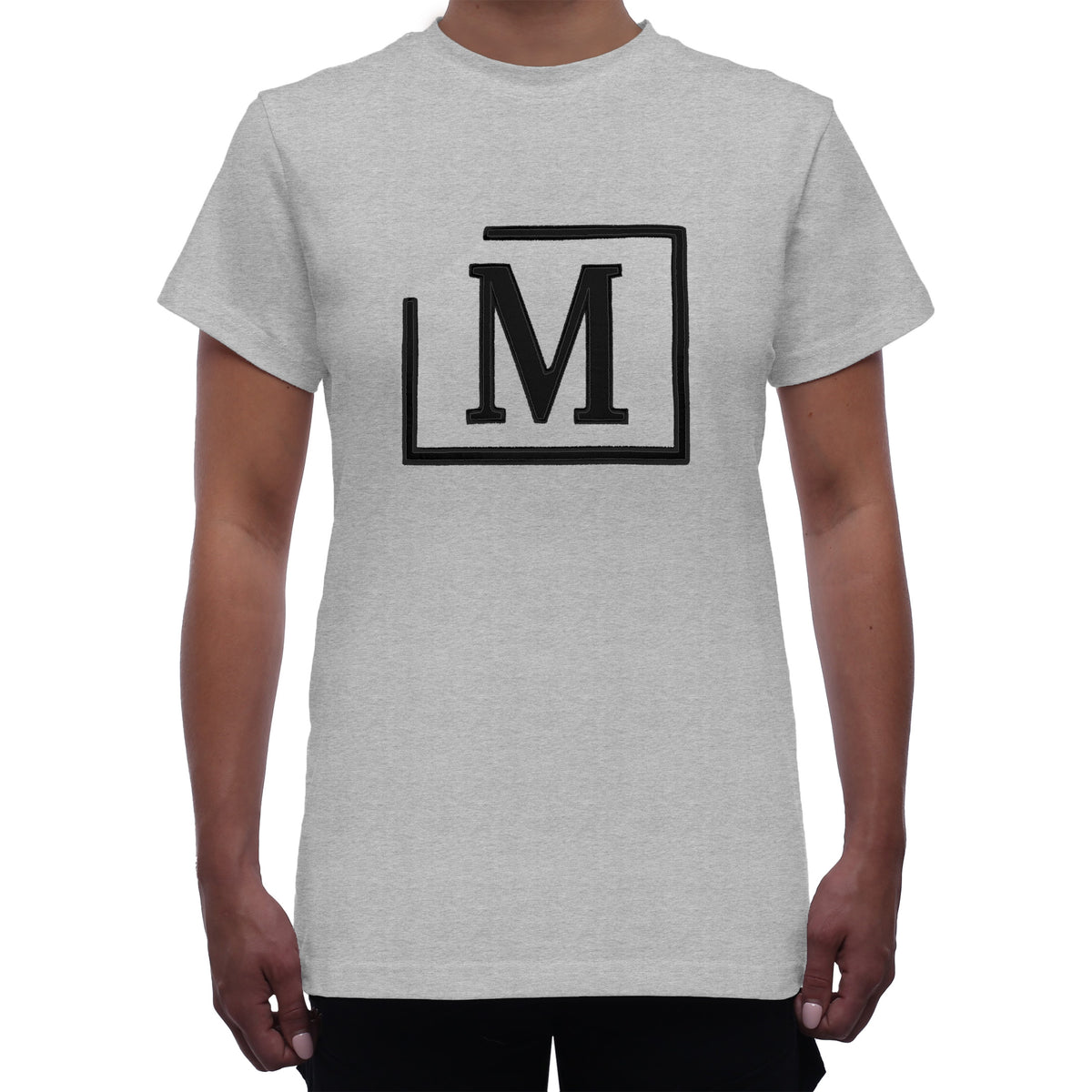 MDB Brand Women's Classic M Embroidered Logo Tee - Neutral Colors