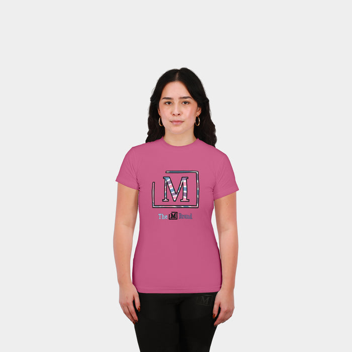 MDB Brand Women's "M" Swirl Embroidered Logo T-Shirt