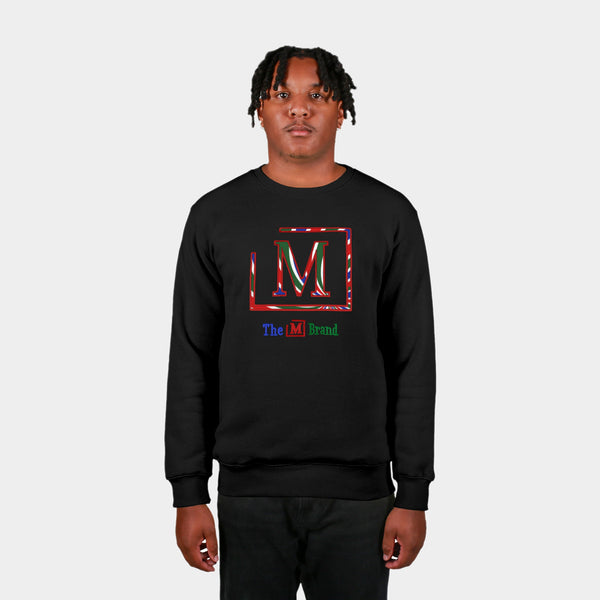 MDB Brand Men's "M" Swirl Embroidered Logo Crewneck Sweatshirt