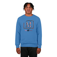 MDB Brand Men's Classic Swirl M Embroidered Crewneck Sweatshirt