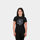 MDB Brand Women's "M" Swirl Embroidered Logo T-Shirt