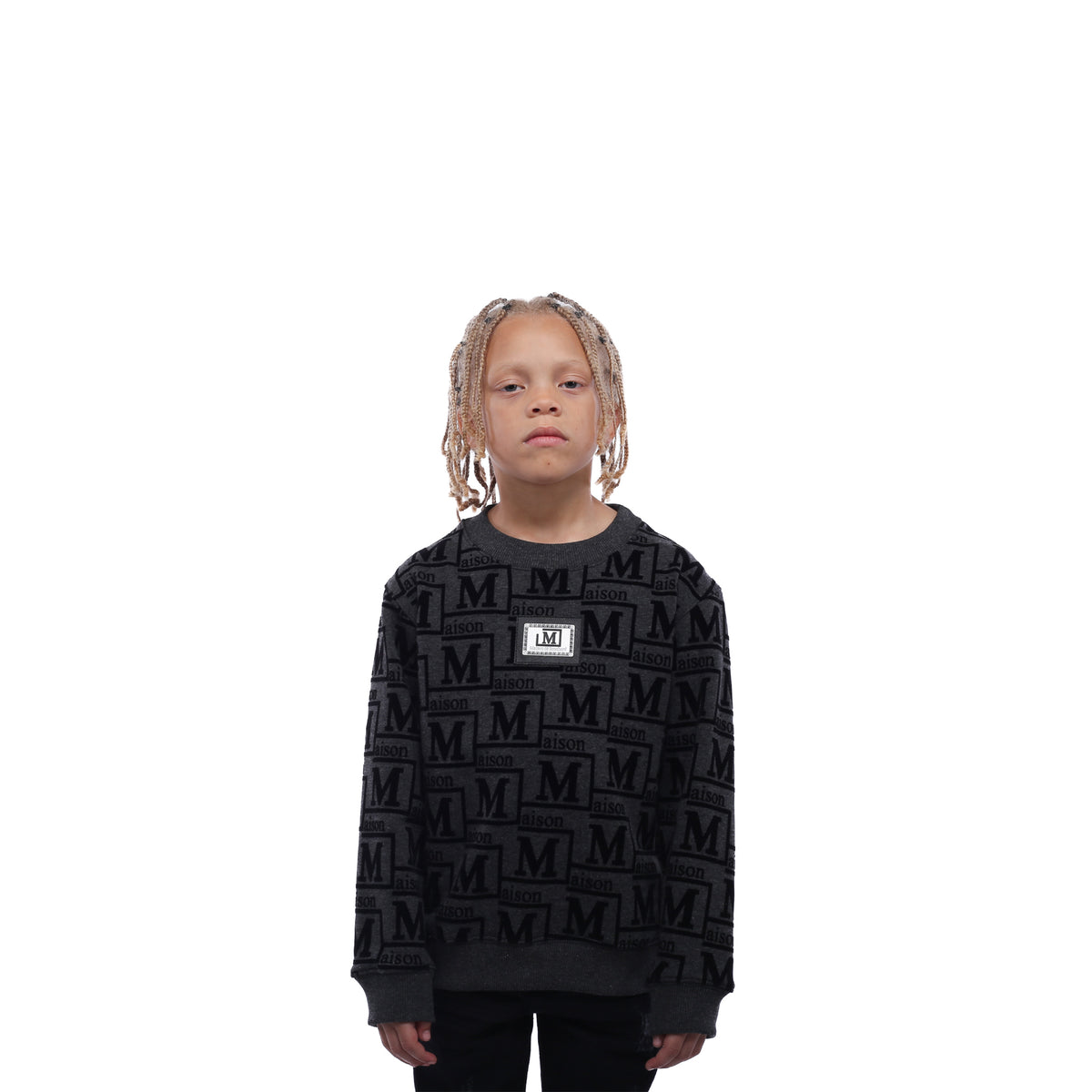 MDB Couture Kid's Monogram Crewneck Sweatshirt