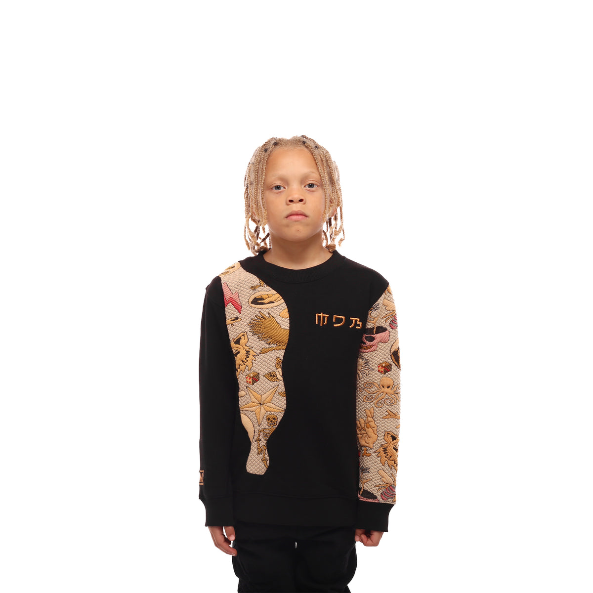 MDB Couture Kid's Gallery Threads Crew Neck Sweatshirt - Tan Theme