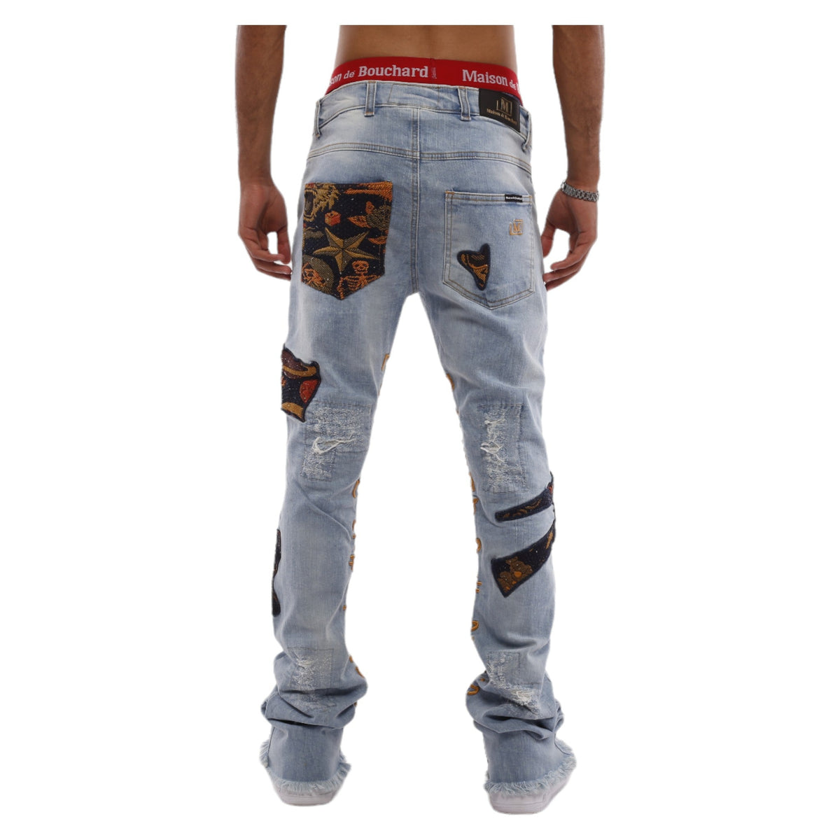 MDB Couture Men's Gallery Threads Stacked Denim Jean