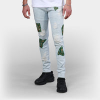 MDB Brand Men's Tapestry Skinny Jeans