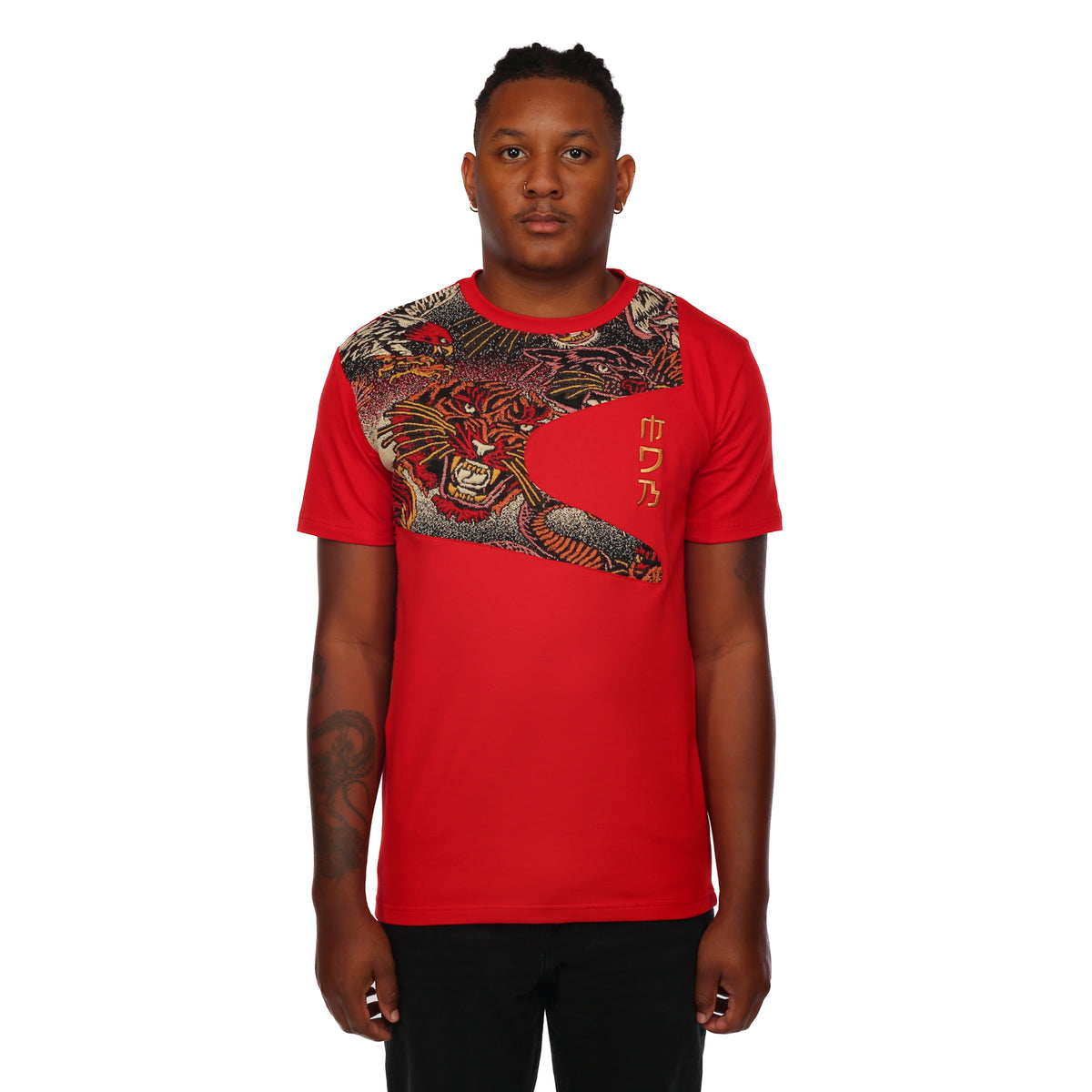 MDB Couture Men's Gallery Threads Short Sleeve Top - Red Theme