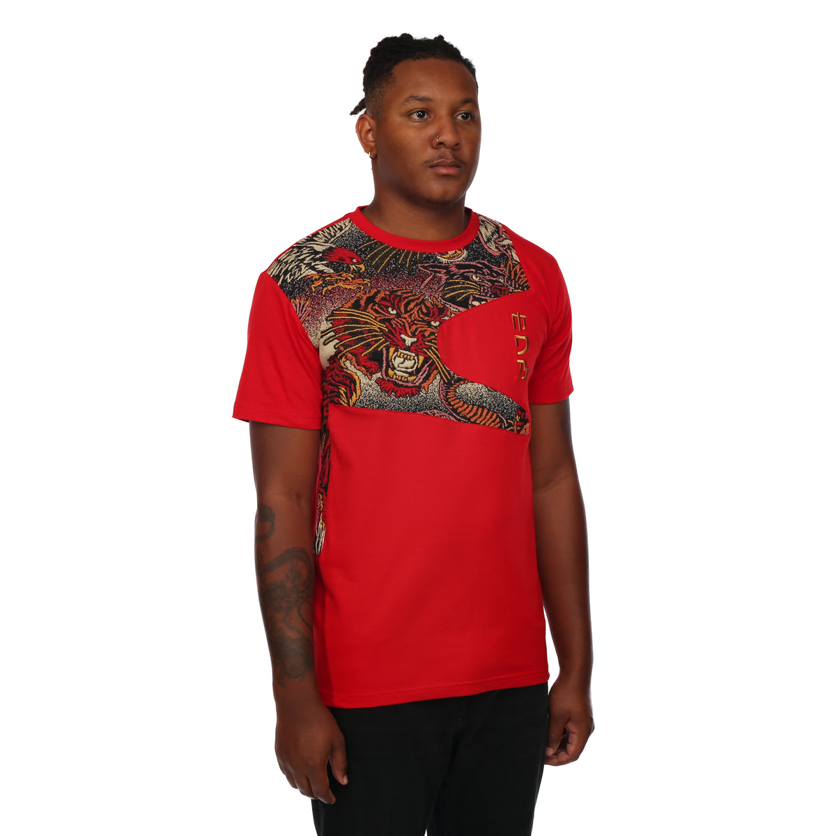 MDB Couture Men's Gallery Threads Short Sleeve Top - Red Theme