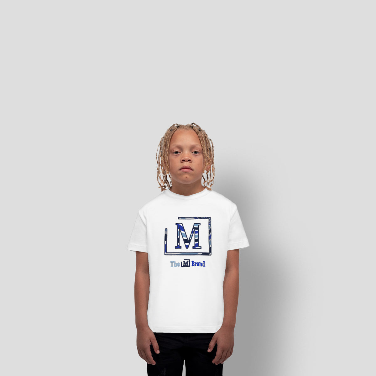 MDB Clearance Kids "M" Swirl Embroidered Logo T-Shirt