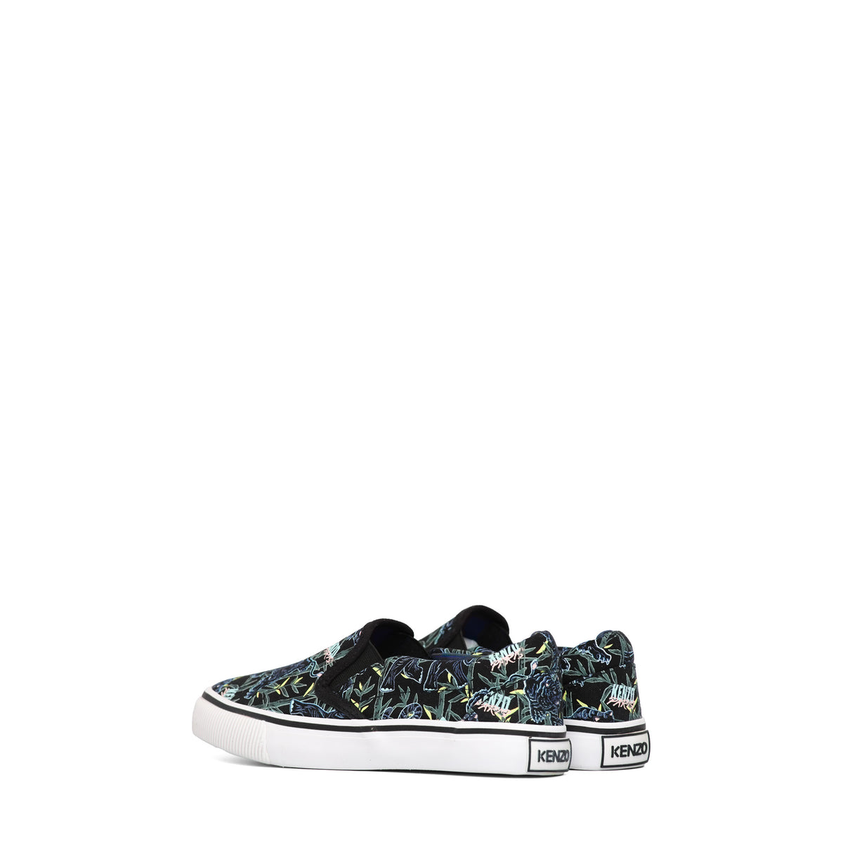 Kenzo Kids Elephant Print Slip-On Sneakers