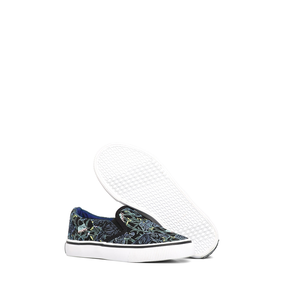 Kenzo Kids Elephant Print Slip-On Sneakers