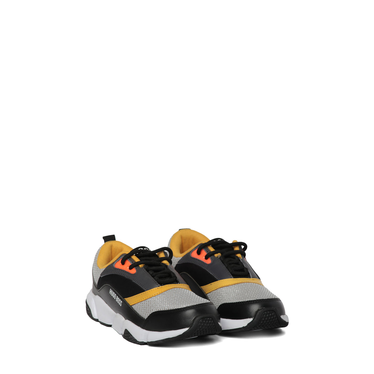 Hugo Boss Kids Leather Mesh Sneakers