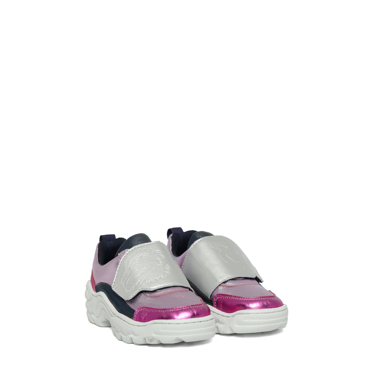 Kenzo Kids Metallic Leather Sneakers