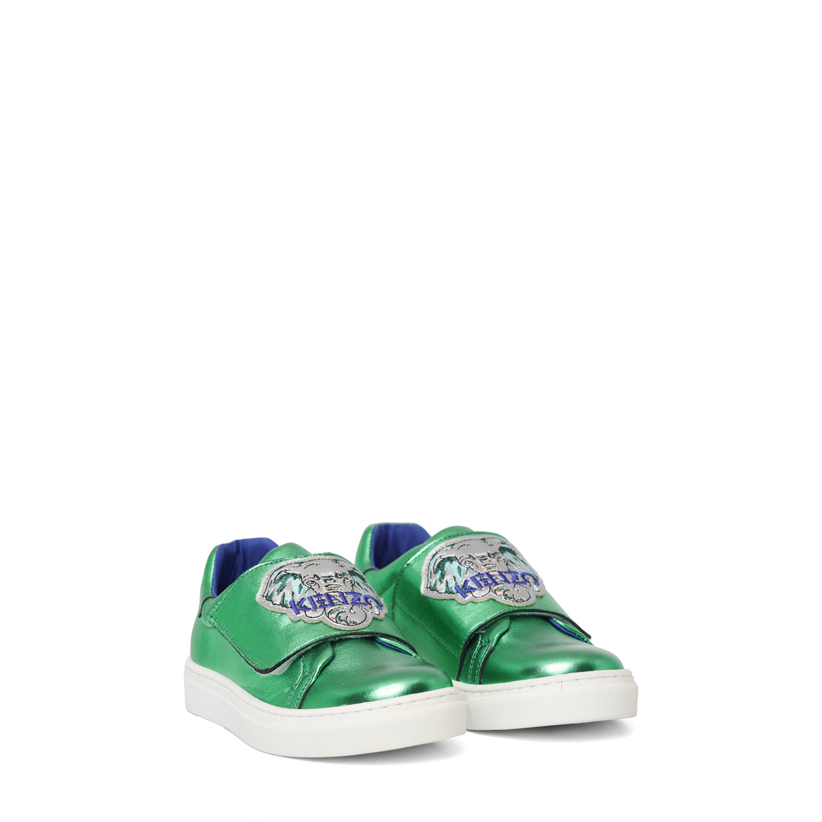 Kenzo Kids Metallic Leather Sneakers