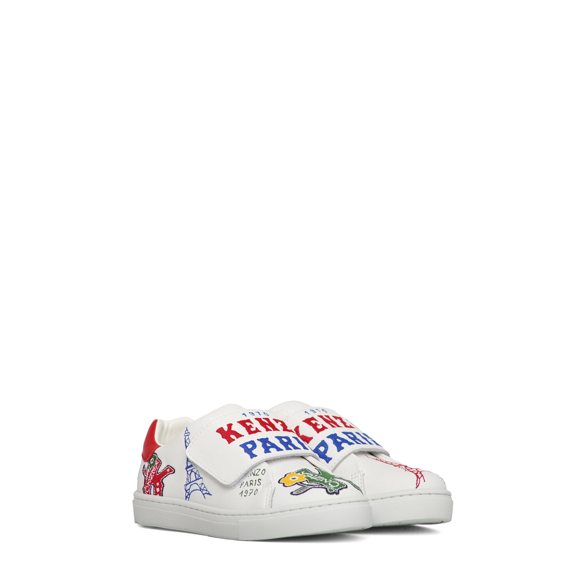 Kenzo Kids Multi-Logo Velcro Strap Sneakers