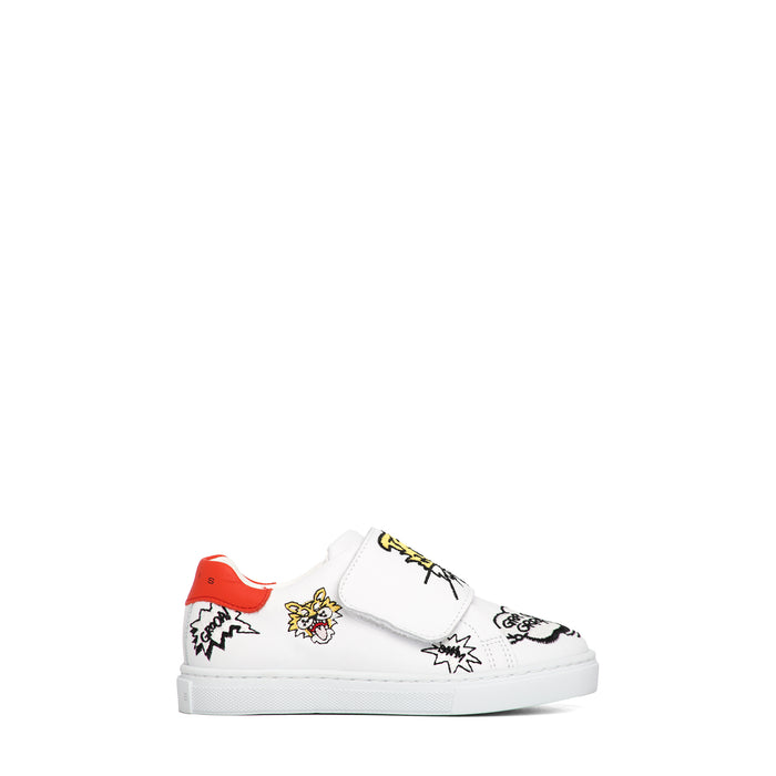 Kenzo Kids Multi-Logo Velcro Strap Sneakers