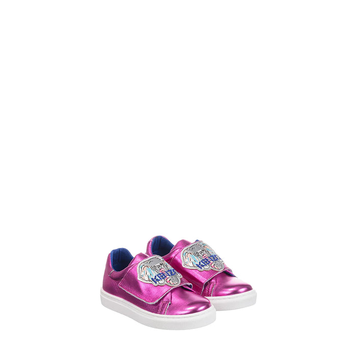 Kenzo Kids Metallic Leather Sneakers